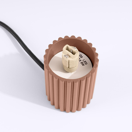 Stolní stolní lampa G9 kulatá hnědá moderní matná Halo Sollux