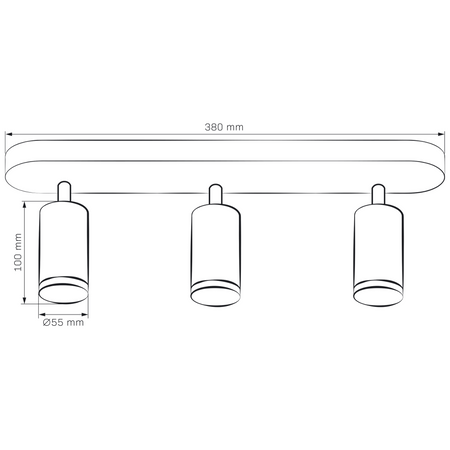 Nástěnné a stropní bodové svítidlo 3x GU10 bílé IP44 TURYN Sanico Goldlux