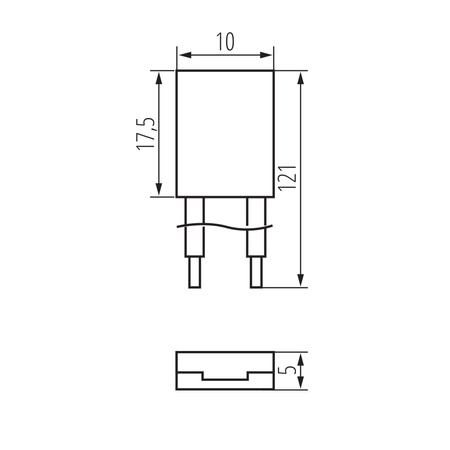 Konektor LED pásku Pin P8 12,1cm 12-24V CON Kanlux 10ks.
