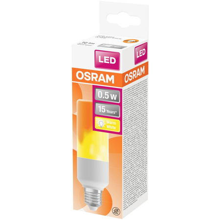 Žárovka LED Flame E27 0.5W 10lm 1500K Teplá bílá 330° OSRAM STAR FLAME