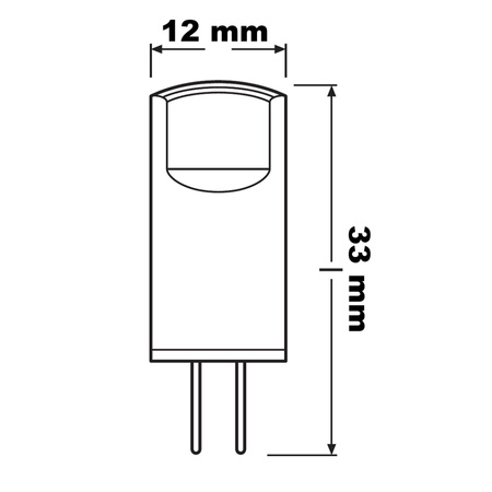 3x LED G4 KAPSULE 0.9W = 10W 100lm Teplá bílá 300° 12V OSRAM