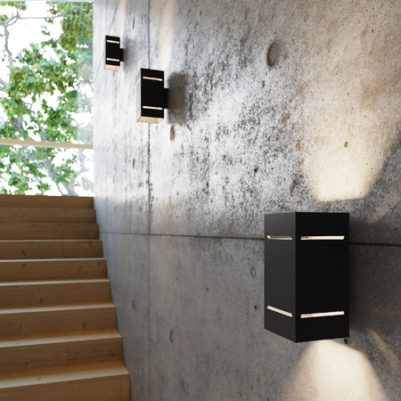 Nástěnné svítidlo BLOCCO G9 Rectangular Up-Down Modern Black SOLLUX