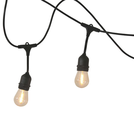 Solární venkovní zahradní světelný řetěz 10x LED 2700K se soumrakovým senzorem černý IP44 PARTY Sanico Goldlux