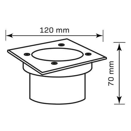 Svítidlo LED pro osvětlení dveří 3W 300lm 4000K Neutrální 120° Stříbrná IP67 MIVO Sanico Goldlux