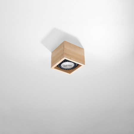 Svítidlo pro povrchovou montáž QUATRO GU10 Halogen Dřevěná kostka SOLLUX