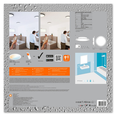 LED stropní svítidlo ORBIS Disc koupelnové svítidlo 25W 3200lm Teplá bílá-Studená bílá 40cm SMART+ WiFi LEDVANCE