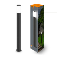 Venkovní zahradní lampa PIPE 60cm IP54 E27 černá Videx