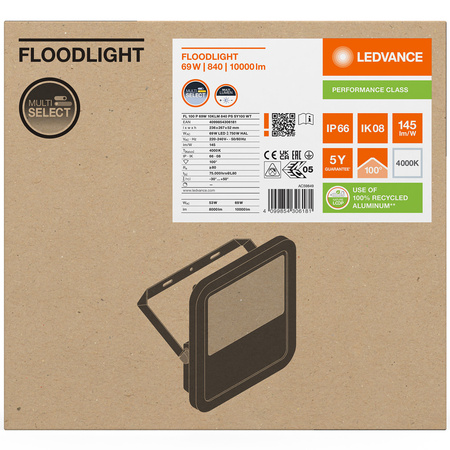 LED reflektor 69W 10000lm 4000K IP66 bílý LEDVANCE reflektor