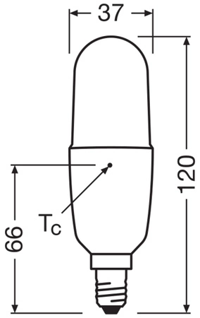 LED žárovka B37 E14 Capsule 9,5W = 75W 1055lm 2700K teplá bílá 240° STAR CLASSIC Osram