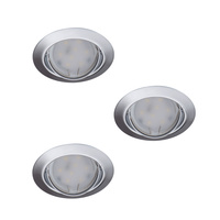 Sada 3x TRIBIS II GU10 PAR16 10W Kruhové stropní svítidlo Movable Chrome + žárovka GU10 400lm 3000K Warm KANLUX