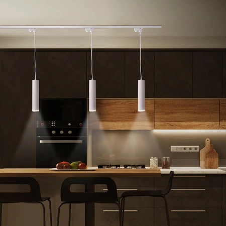 Sada přípojnic 1-fázová lišta + 3x reflektor GU10 bílý PARIS Sanico Goldlux