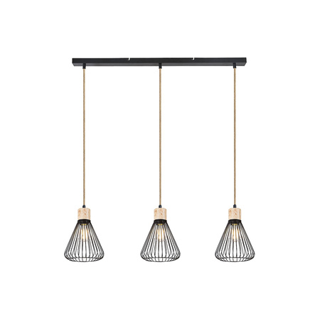 Stropní závěsné svítidlo E27 Black Industrial Farfalle Rabalux