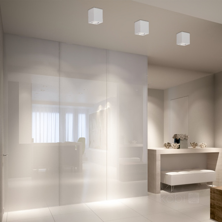 Halogenová bodová zářivka Square GU10 White OH37 Kobi pro povrchovou montáž