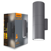 Venkovní nástěnné svítidlo IP54 2x E27 Grey PORTER Videx
