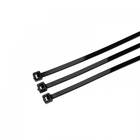 Kabelové stahovací pásky 3,6x400 mm černé UV TRACKS Zipové stahovací pásky OK-36400B .MORE 100 ks.