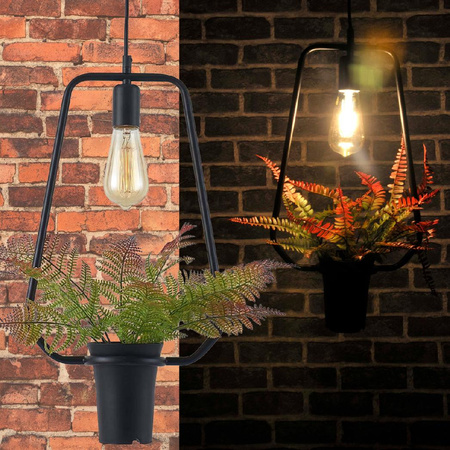 IL MIO SOREN dekorativní závěsné stropní svítidlo černé E27 s květinou GOLDLUX (Polux)