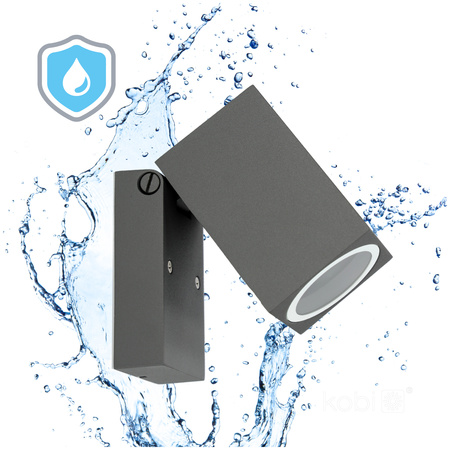 Zahradní venkovní nástěnné svítidlo GU10 IP44 Grey Quazar Kobi