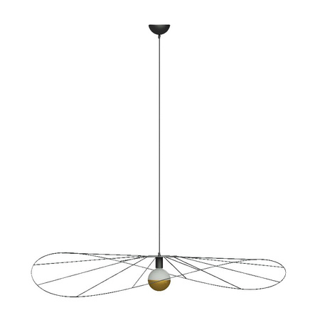ESKOLA E27 drátové závěsné LED stropní svítidlo 110cm černé SOLLUX