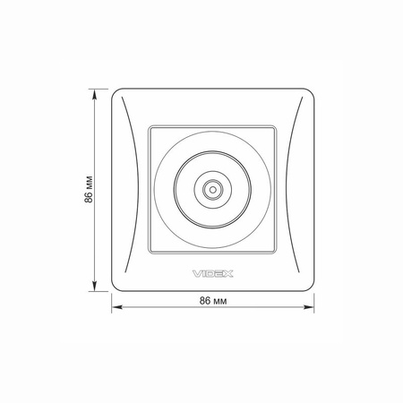Zásuvka s jedním anténním vývodem, pod omítku, bílá BINERA VIDEX
