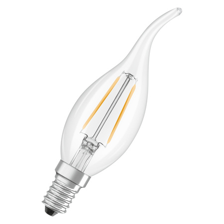 LED žárovka B35 E14 svíčka 1,8W = 25W 250lm 2700K teplá bílá 300° Filament STAR CLASSIC Osram
