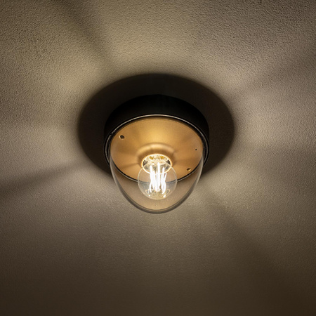 Venkovní stropní zahradní lampa NOOK 7976 E27 IP44 Spot Black and Gold Nowodvorski