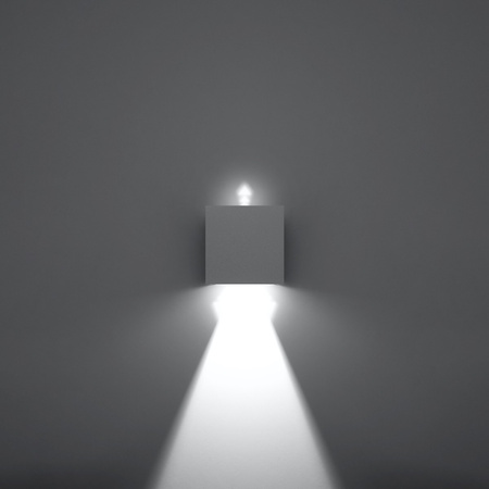 Exteriérové povrchové svítidlo LUCA LED 6W 3000K IP54 Nástěnné svítidlo horní/spodní kostka bílá SOLLUX