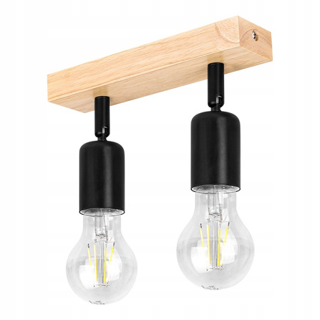 Bodové stropní svítidlo Tuba Reflektor Halogenové svítidlo 2x E27 Pohyblivé Černohnědé Eos Masterled