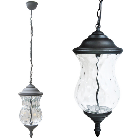 LED zahradní závěsná lampa MARSYLIA 9W 3000K černá 110cm - GOLDLUX (Polux)