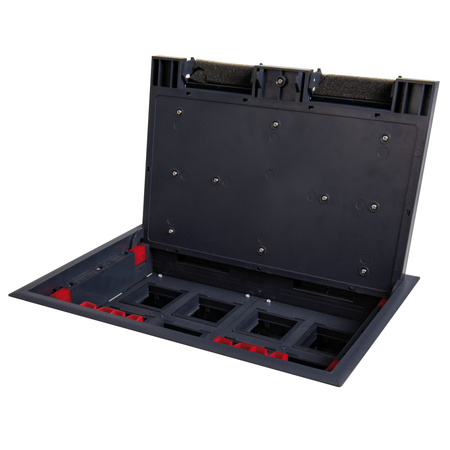 Podlahová krabice pro elektrickou zásuvku čtvercová černá OFFICE+ Kanlux