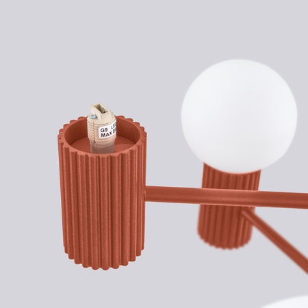 Lustr Závěsné svítidlo 6x G9 Hliník Ochre Red Halo French Sky SL.1833 Sollux