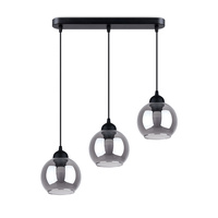 ALINO 3 3xE27 Černá moderní stropní závěsná lampa SOLLUX