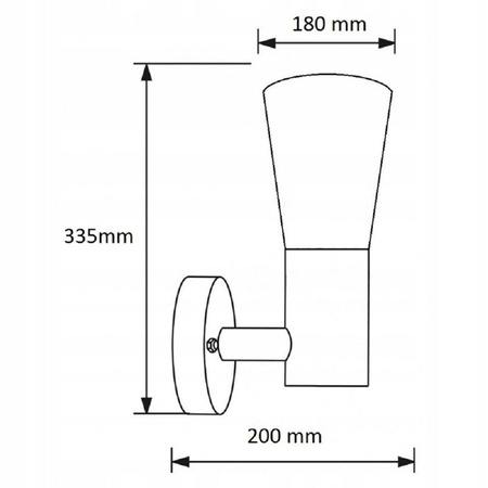 Zahradní lampa LED nástěnná lampa BELLA E27 Chrome Volteno