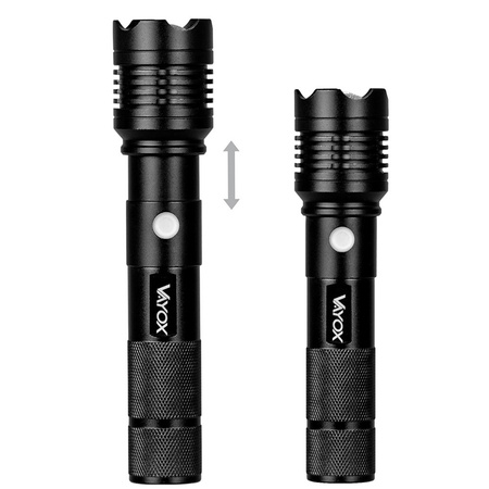 Taktická ruční svítilna Výkonná XHP50 800lm ZOOM USB-C VA0116 Vayox