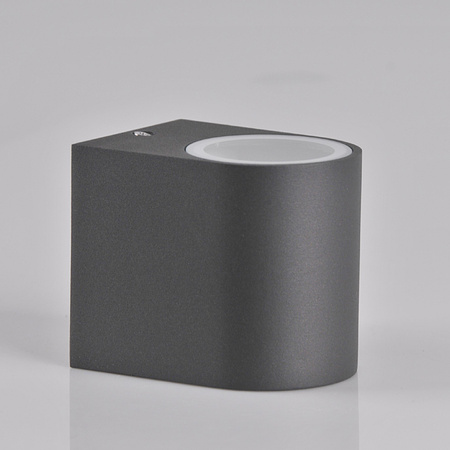 Venkovní nástěnné svítidlo s LED 1x GU10 BOSTON GOLDLUX (Polux) ALUMINIUM GRAY oválné