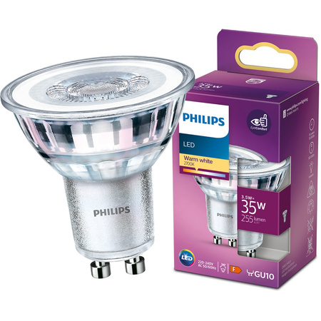 GU10 LED žárovka 3.5W = 35W 255lm 2700K Teplý 36° reflektor PHILIPS