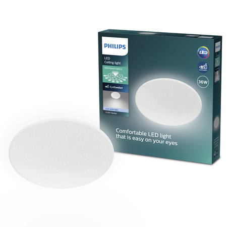 Stropní svítidlo LED Plafond 36W 3800lm 4000K Neutral Star Effect Moire CL200 Philips