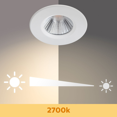 3x LED halogenové svítidlo DIVE 5,5W 2700K 350lm IP65 kulaté bílé stmívatelné PHILIPS