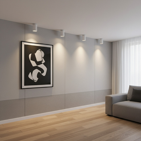 Skryté stropní svítidlo HARON GU10 Tuba Spot Moving Round White GOLDLUX