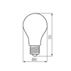 LED žárovka E27 A60 4,5W = 40W 470lm 2700K teplá bílá XLED Filament Kanlux