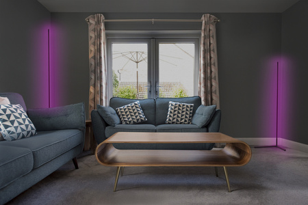 Inteligentní LED stojací lampa 14W SMART+ WiFi RGB s dálkovým ovládáním Stmívatelné 140 cm Černá PODLAHOVÁ ROHOVÁ LEDVANCE