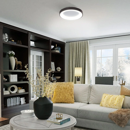 Plafond LED stropní svítidlo pro povrchovou montáž 72W 7500lm 2700-6000K CCT černá Stmívatelné + dálkové ovládání EDGE Videx