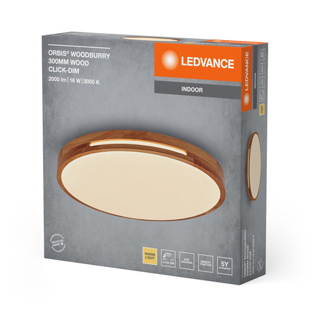 Plafond LED stropní svítidlo 16W 1000lm 3000K teplé stmívatelné hnědé 30cm Orbis Ledvance