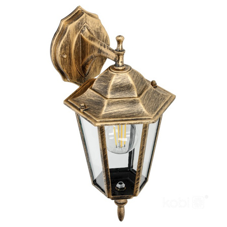 LED fasádní svítidlo Venkovní nástěnné svítidlo E27 IP54 Patina KOBI