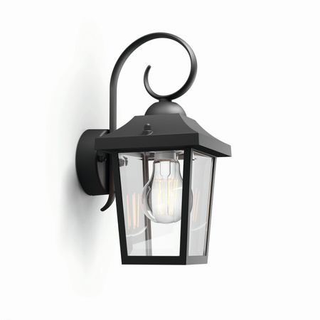 Zahradní lampa LED nástěnná lampa BUZZARD myGarden E27 IP44 dolů svítivá lampa černá PHILIPS