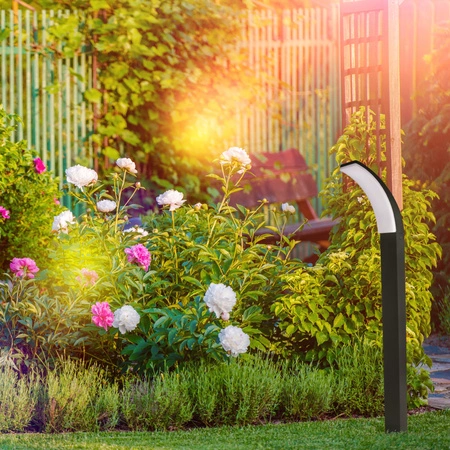 Zahradní stožár LED venkovní stojací lampa 12W 1600lm 4000K neutrální 180° černá IP44 Amy Sanico Goldlux