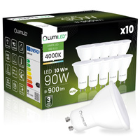 10x LED GU10 reflektor PAR16 10W = 90W 900lm 4000K neutrální 120° LUMILED
