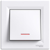 Jednopólový vypínač s podsvícením a rámečkem SCHNEIDER ASFORA pod omítku