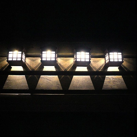 Nástěnné svítidlo Solární LED zahradní fasádní svítidlo IP44 s efektem plamene