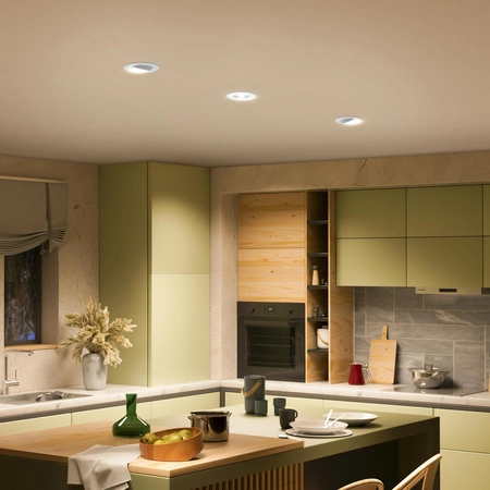 3x LED vestavné svítidlo 5W 550lm 4000lm Neutrální neutrální pohyblivé kulaté bílé stmívatelné 3STEP SceneSwitch Cilantro Philips