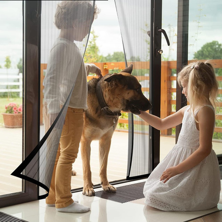 Magnetický závěs na dveře Moskytiéra 80/90/100 x 210/220cm černá